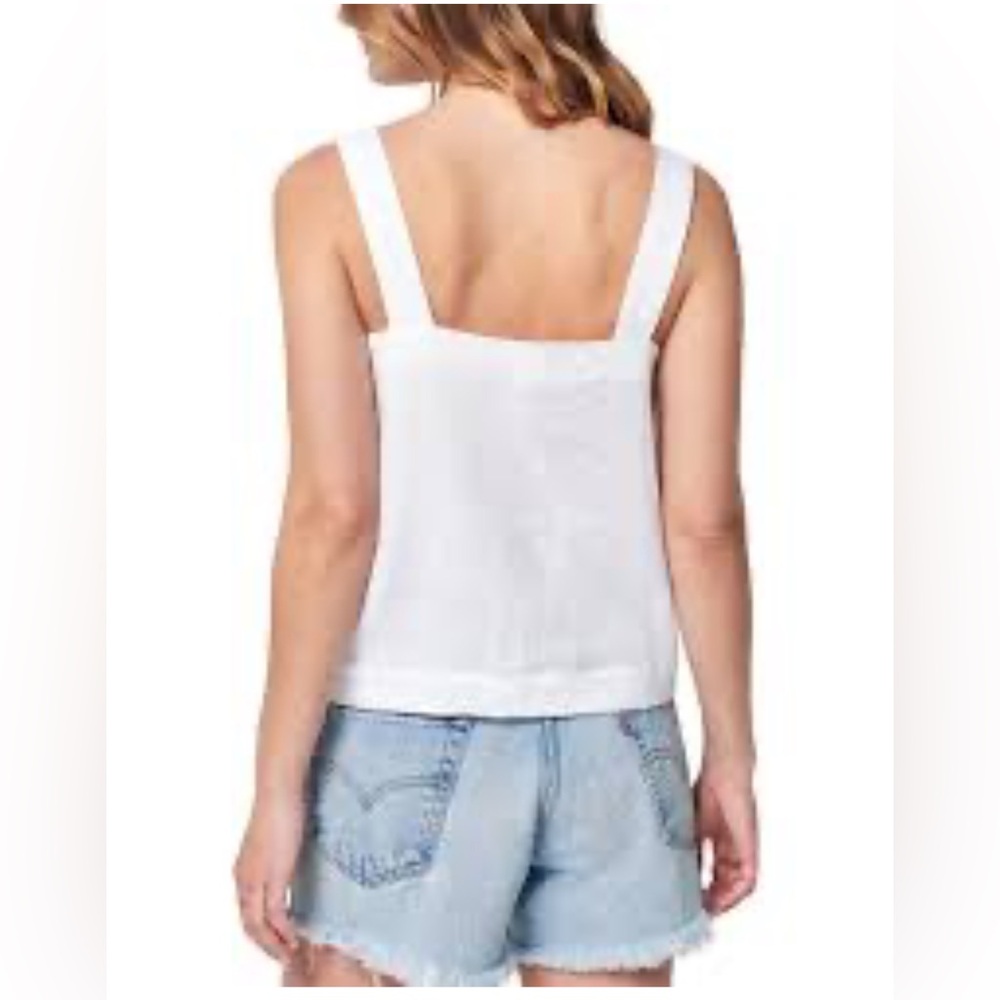 Faherty white Boxy Tank Top with Wide Straps - Picture 2 of 5